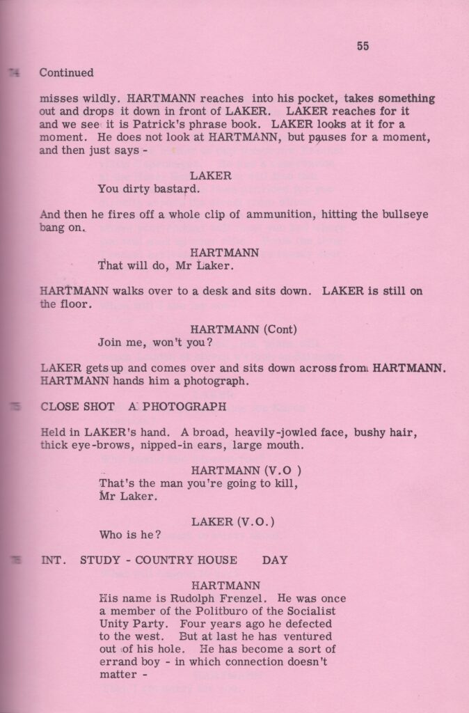 The Naked Runner screenplay, p54.